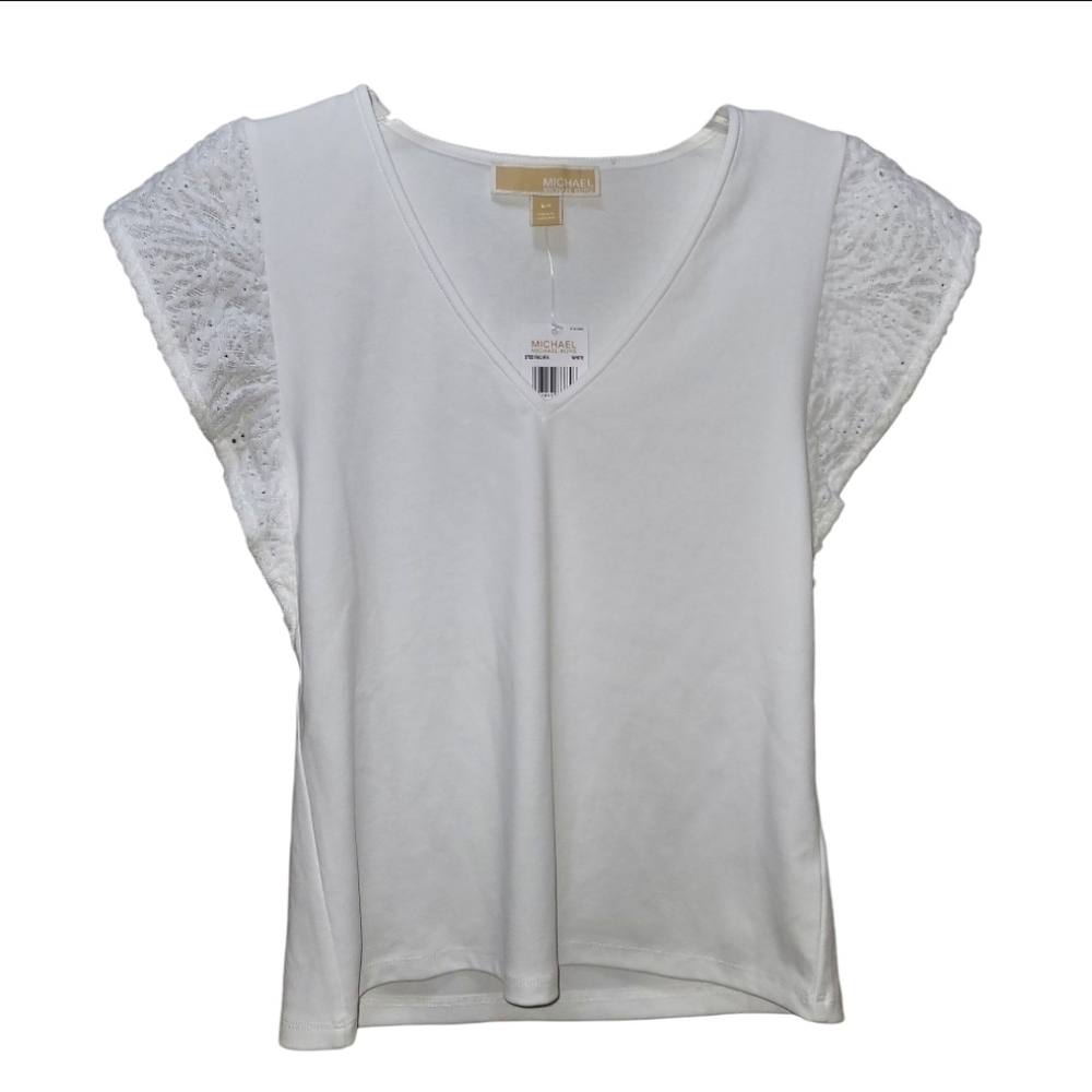 NWT Michael By Michael Kors Flutter Sleeve Top